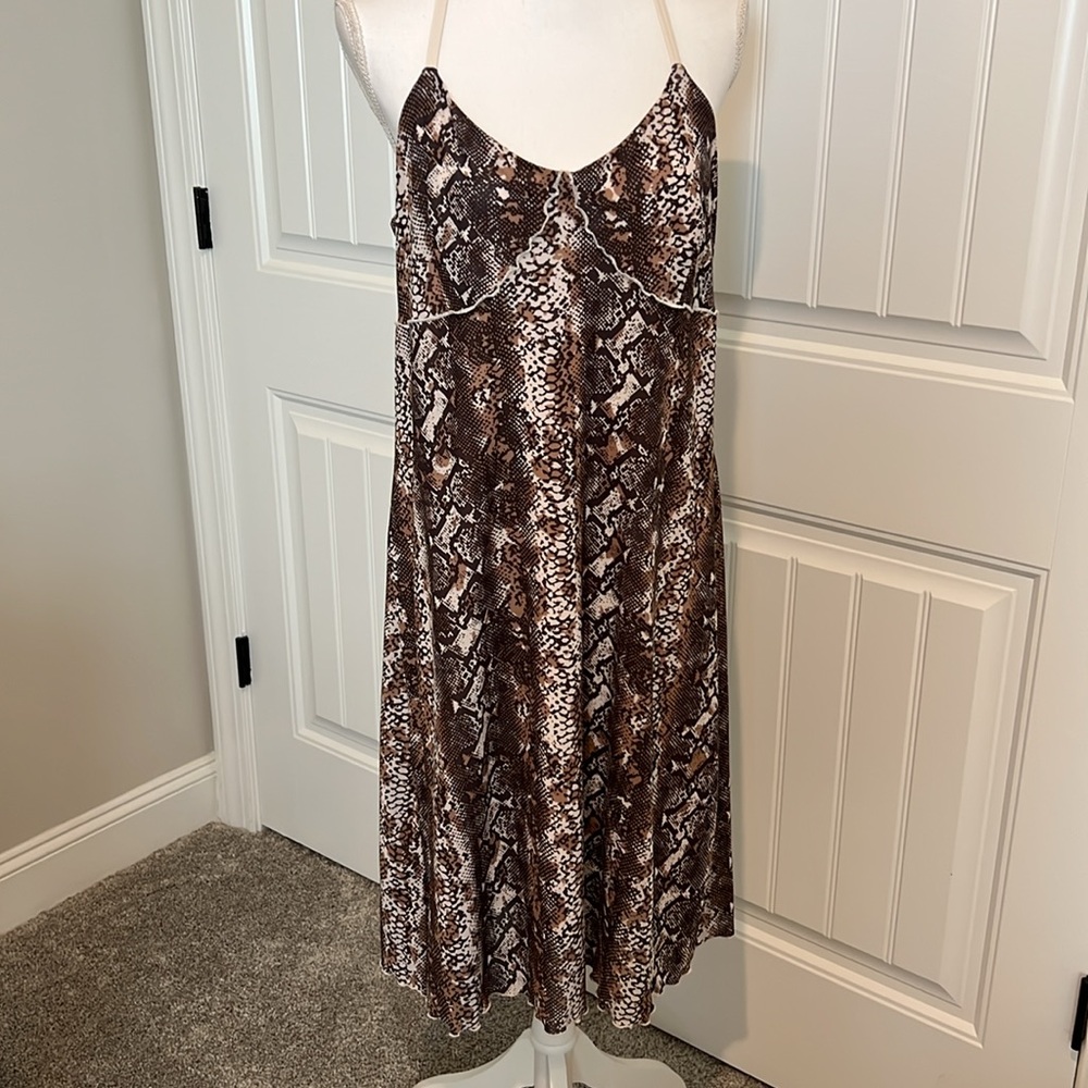 Adidas Originals Women's Snakeskin Animal Print Mesh Dress XL Comfort Athletic - Picture 7 of 16